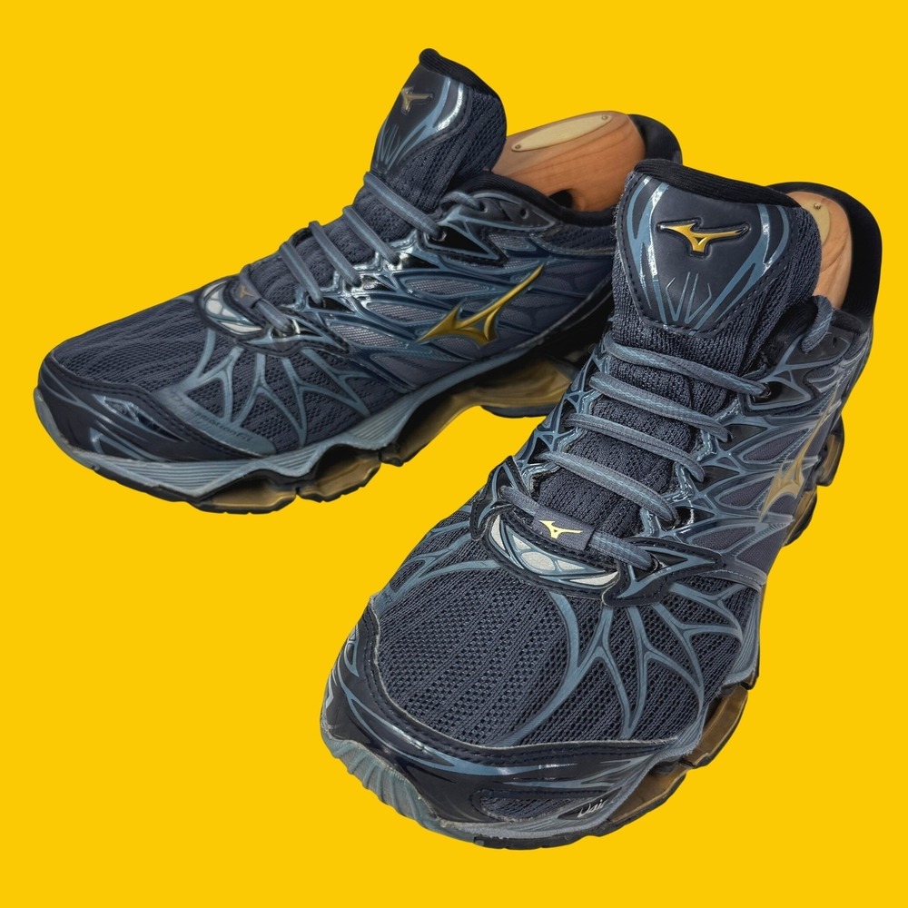 Mizuno Wave Prophecy 7 Shoes Men‎ 8 Gold Running Athletic Sneakers J1GC180050